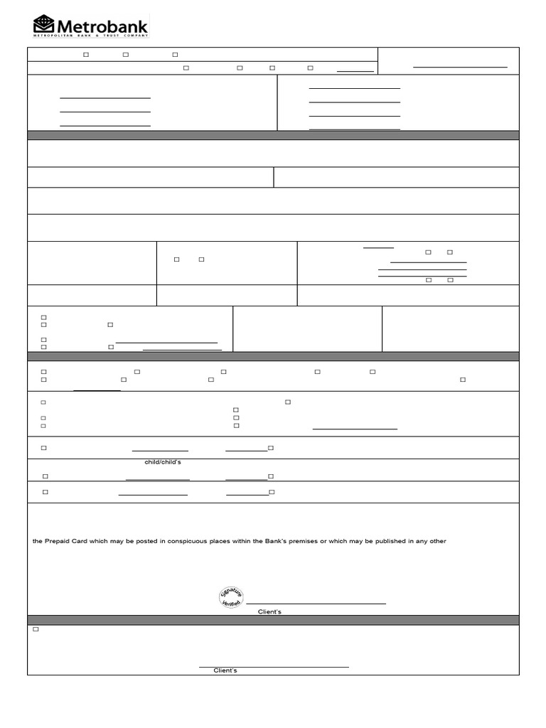 6 MB Prepaid Card Application Form 120524 | PDF | Debit Card | Stored ...