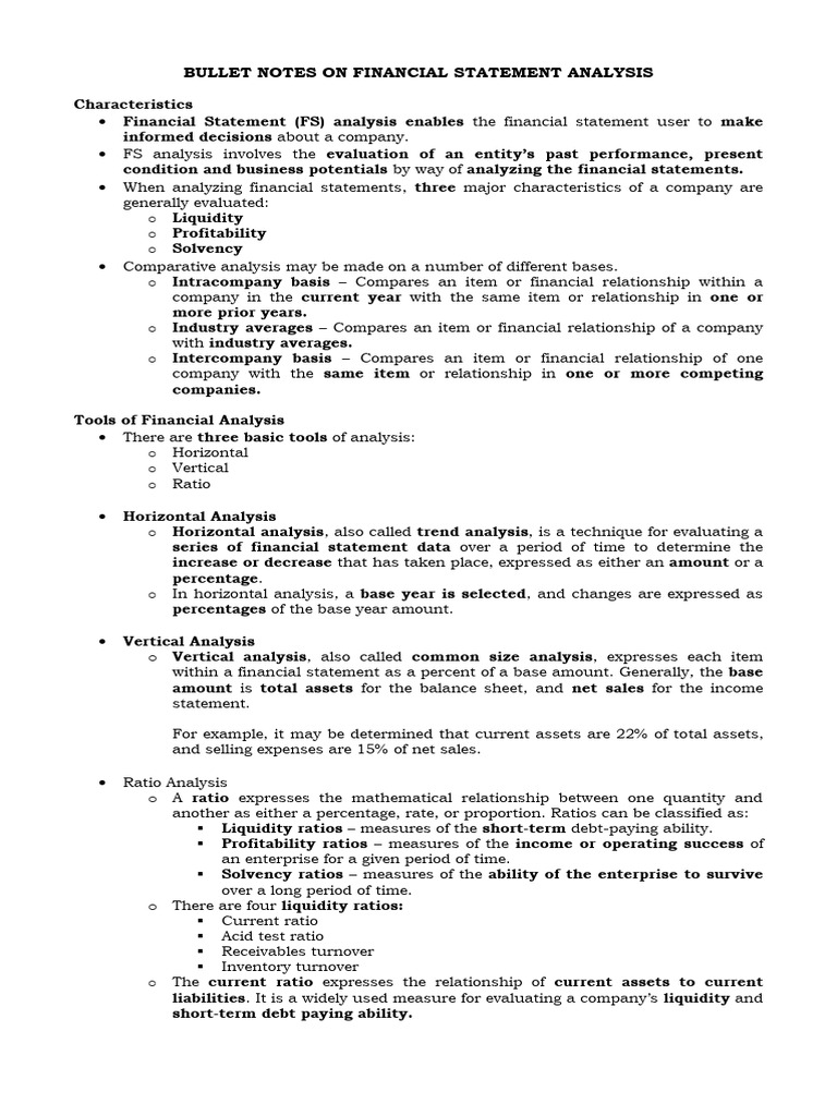 Financial Statement Analysis Guide | PDF | Equity (Finance) | Dividend