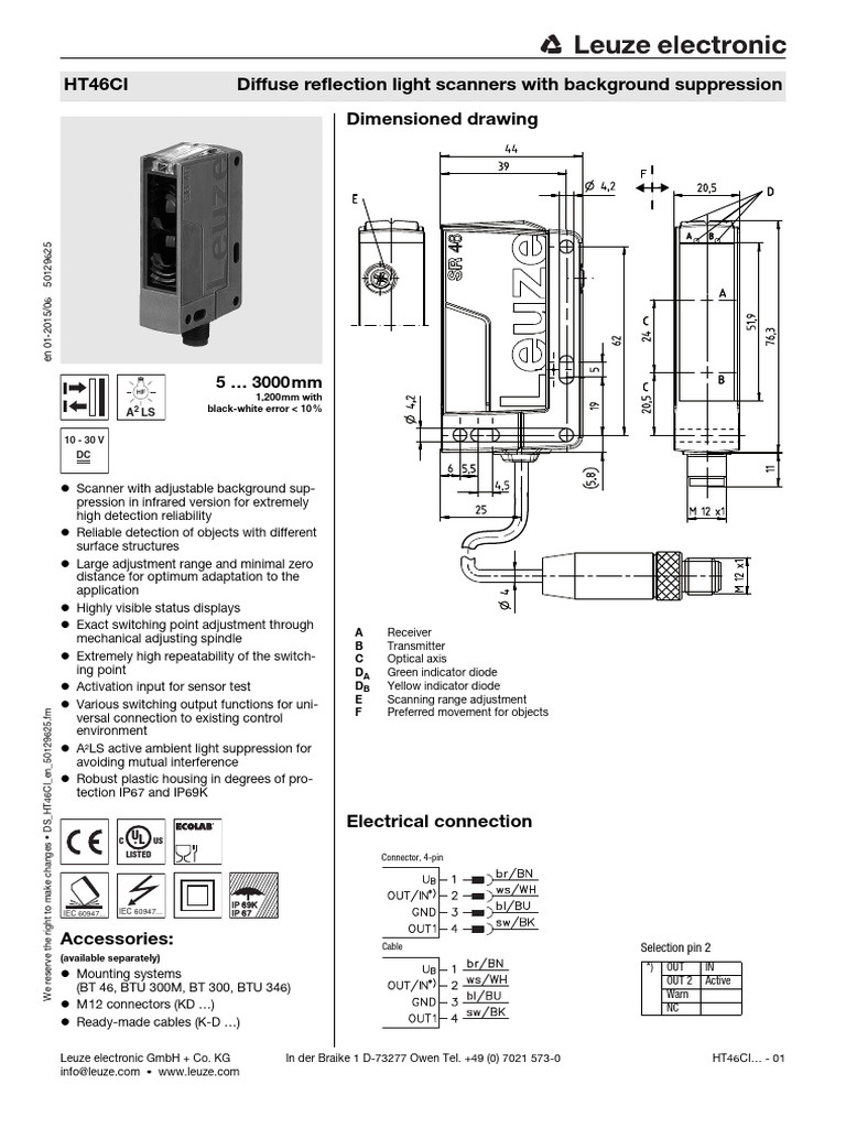 HT46CI Diffuse Reflection Scanner | PDF