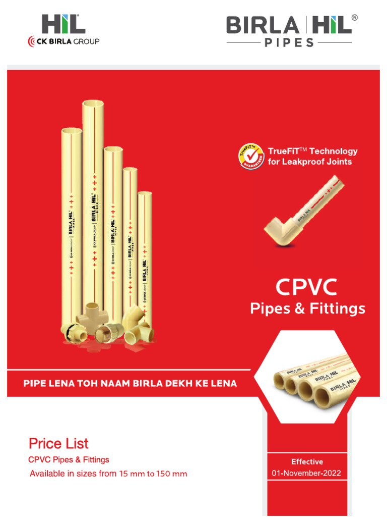 Birla CPVC Price List | PDF