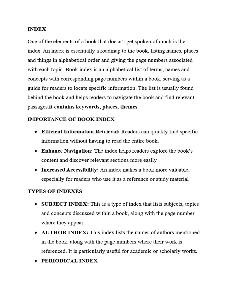 Understanding Book Indexes | PDF