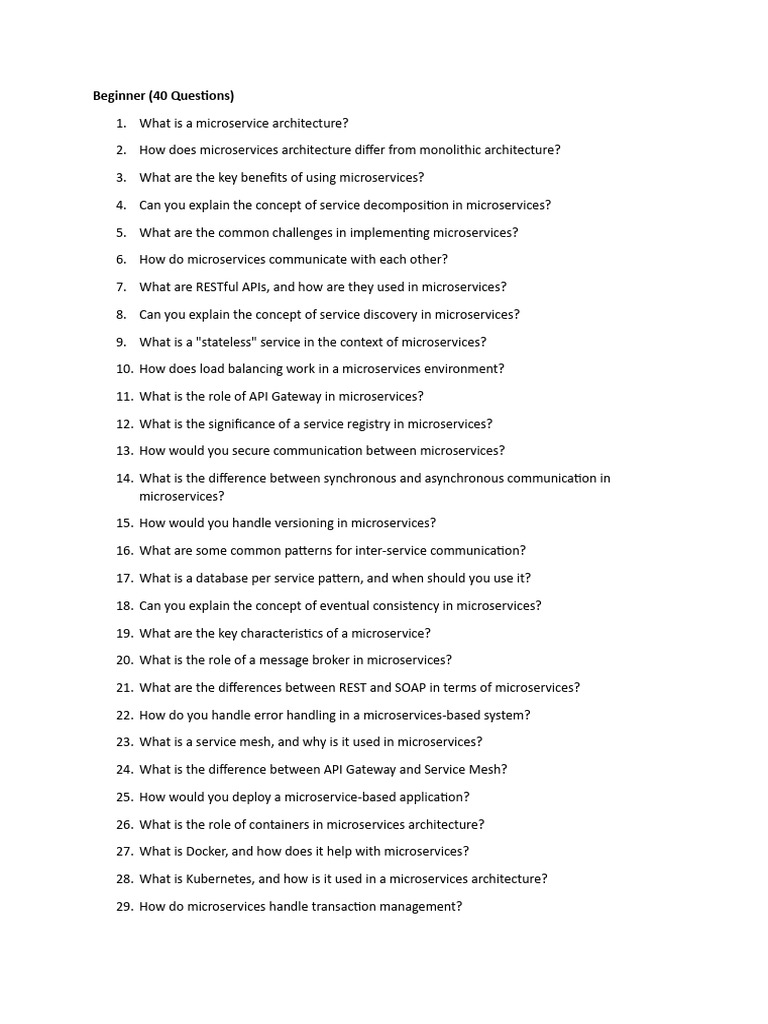 Microservices Architecture Q&A Guide | PDF | Soap | Load Balancing ...
