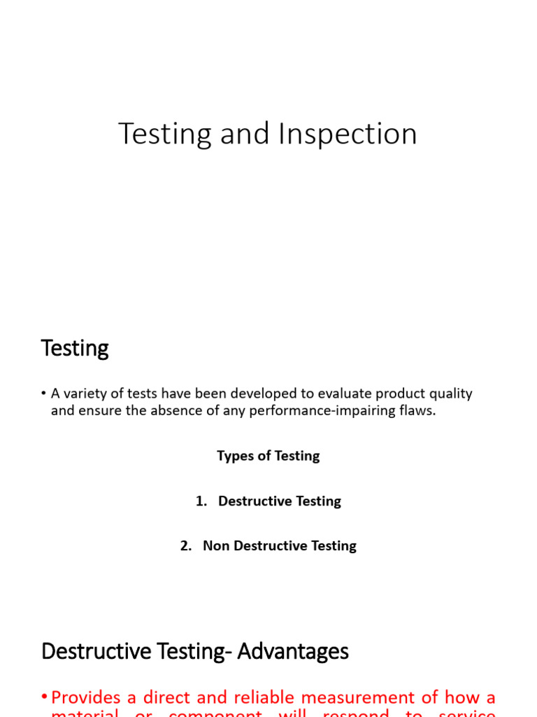 Testing and Inspection | PDF | Materials Science | Electromagnetic ...