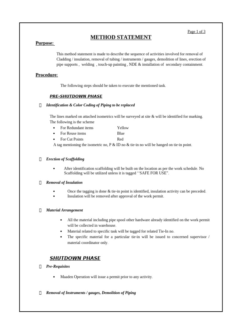 Cladding Removal and Pipe Installation Method | PDF | Pipe (Fluid ...