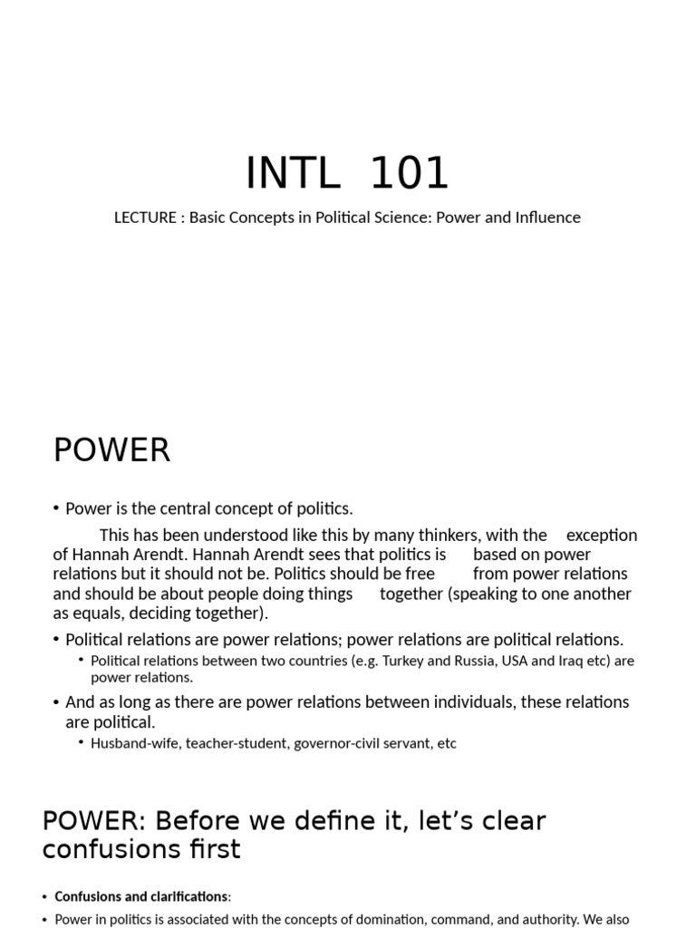 Power and Influence in Politics | PDF