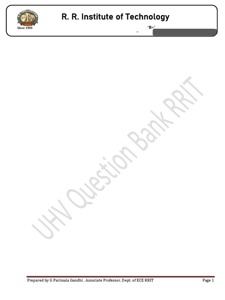 Universal Human Value Question Bank | PDF | Feeling