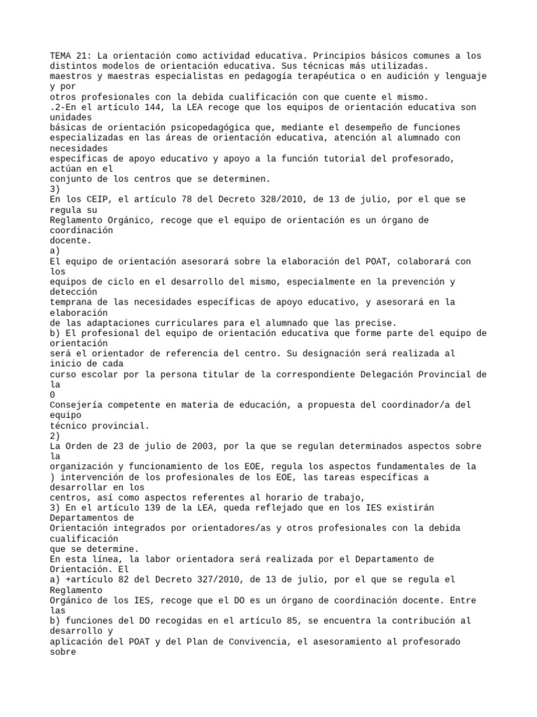 Tema 21 | PDF | Maestros | Educación primaria
