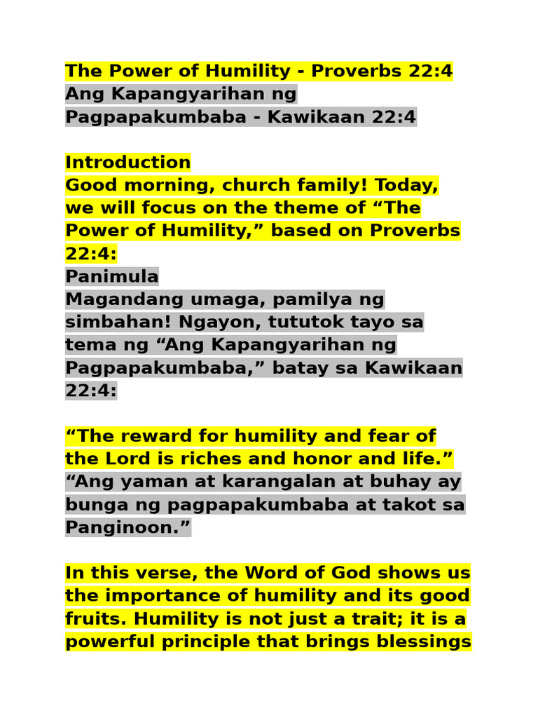 The Power of Humility | PDF