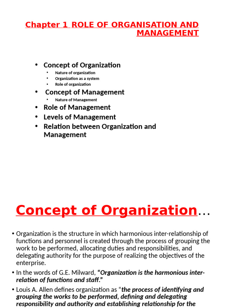 Organization and Management Overview | PDF | System | Goal