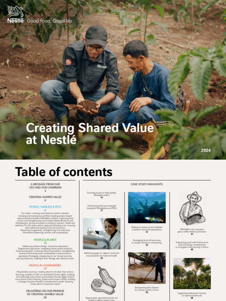 Nestlé Creating Shared Value Report 2024 | PDF | Healthy Diet | Nutrition