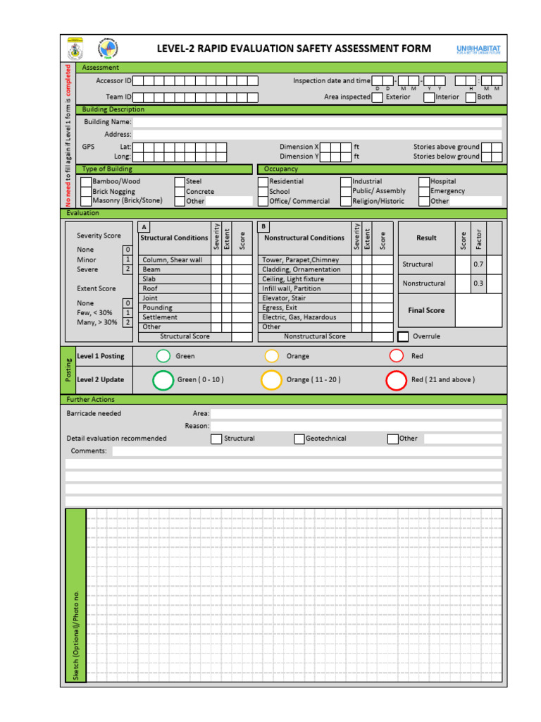 Level-2 Safety Assessment Form | PDF | Wall | Architectural Elements