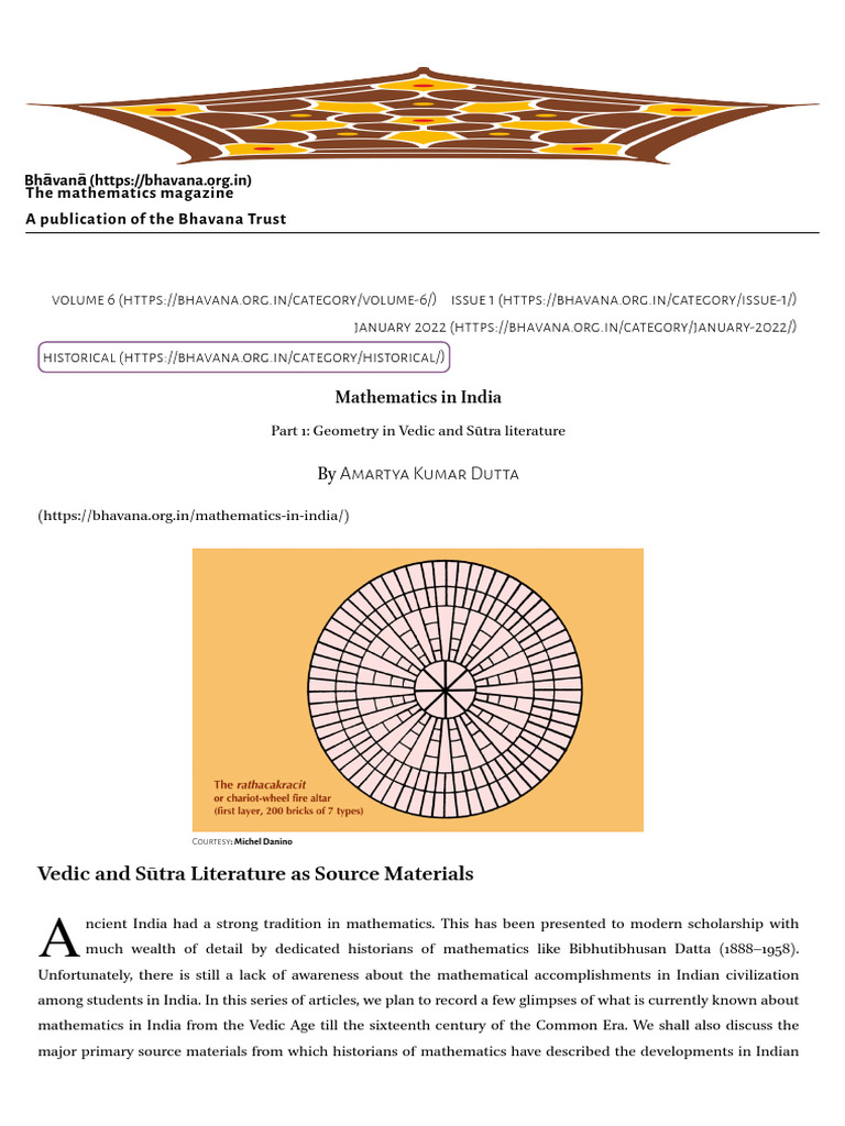 Vedic Geometry and Mathematics Insights | PDF | Vedas | Mathematics