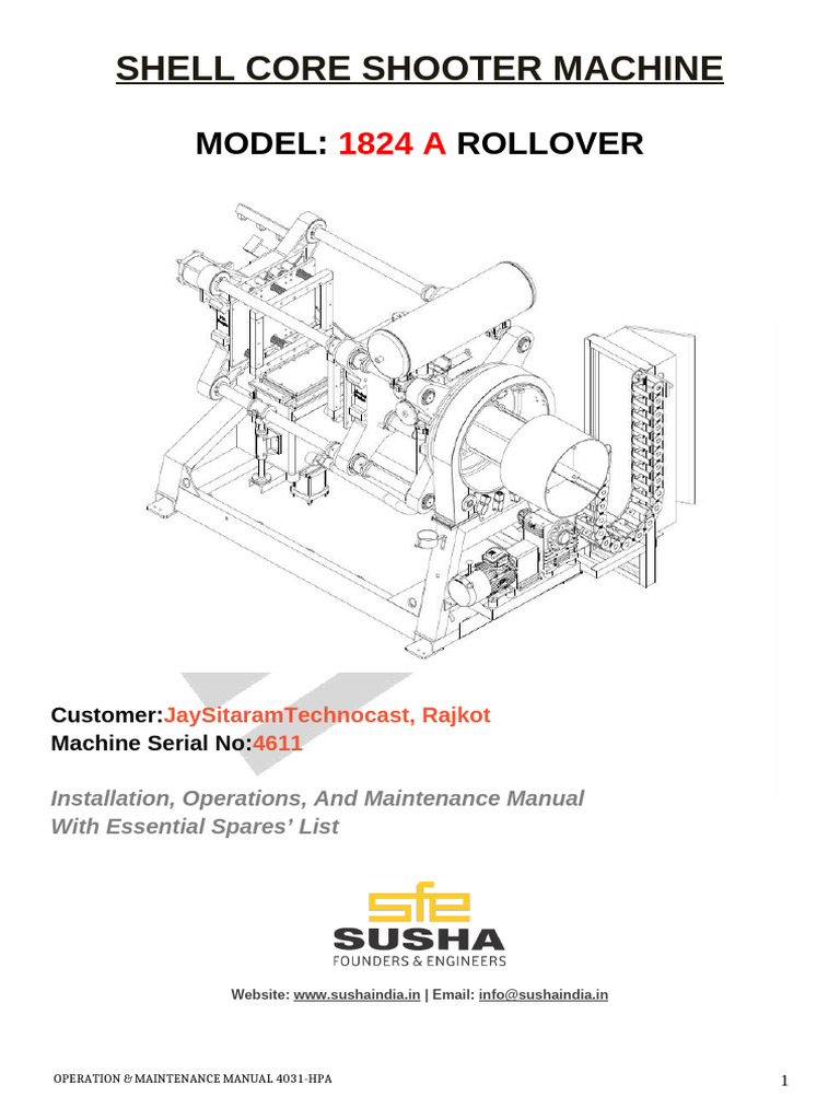 Shell Core Shooter Machine Manual | PDF | Internet Of Things ...