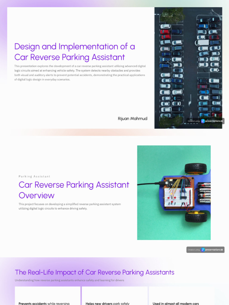 Car Reverse Parking Assistant Using Digital Logic Design | PDF