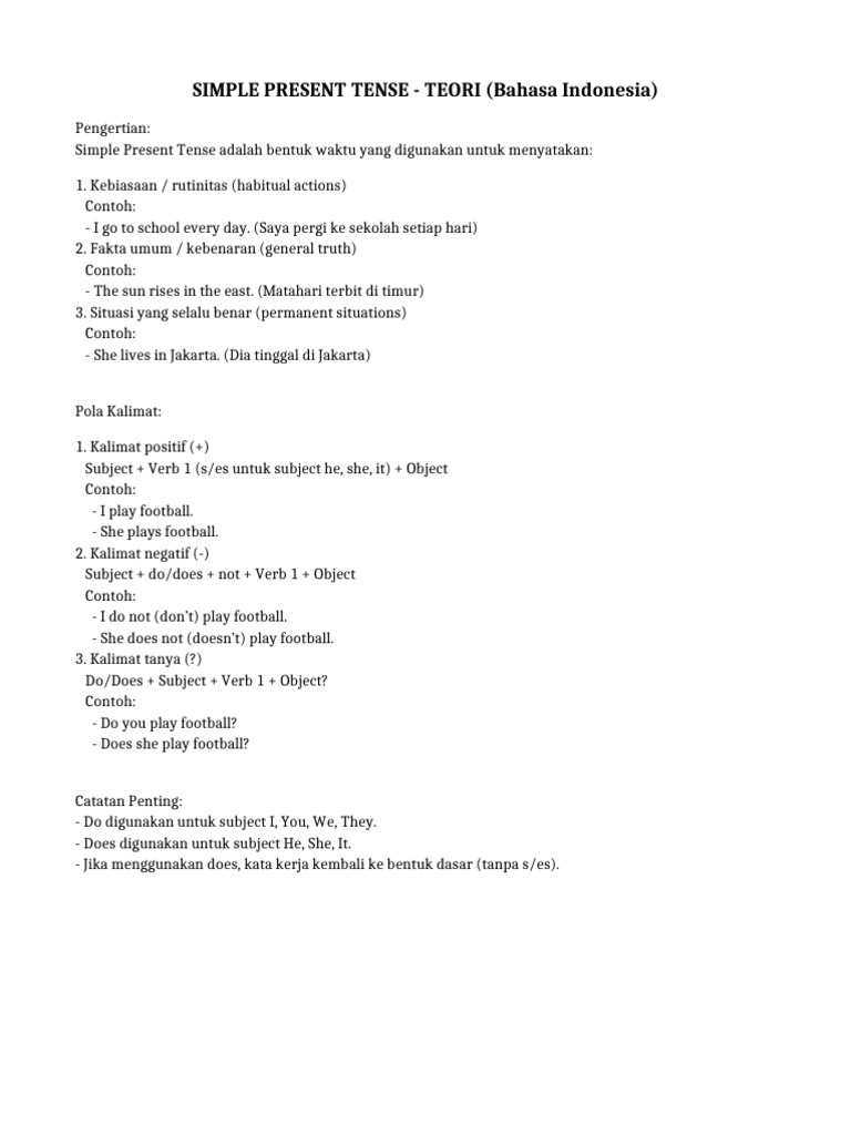 Simple Present and Past Tense Guide | PDF | Syntax | Linguistics