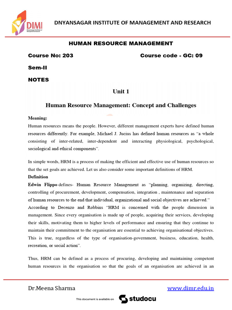 HR Management Concepts and Functions | PDF | Human Resource Management ...