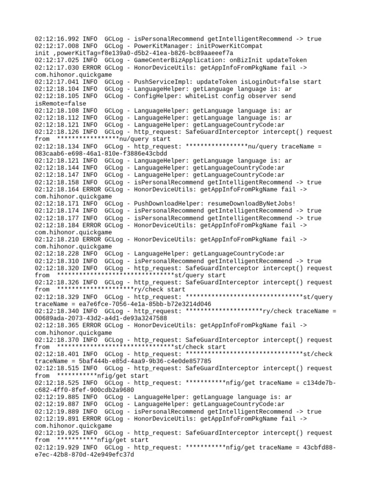 Honor Device Log Analysis Errors | PDF | Computing | Software
