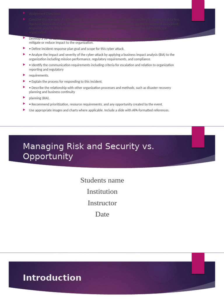 Cyber Incident Response Plan for Healthcare | PDF | Computer Security ...