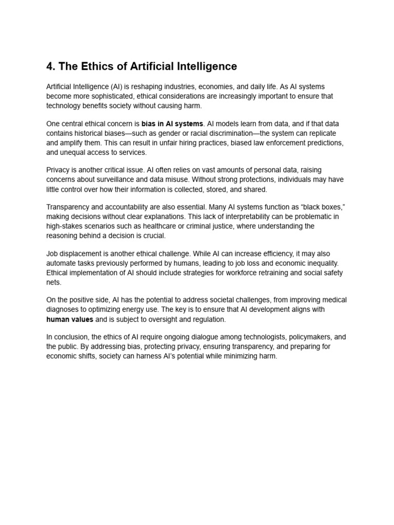 The Ethics of Artificial Intelligence | PDF