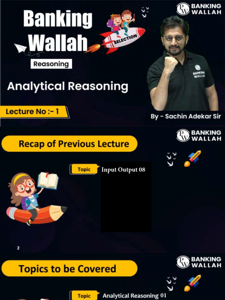 Analytical Reasoning 01 - Class Notes | PDF