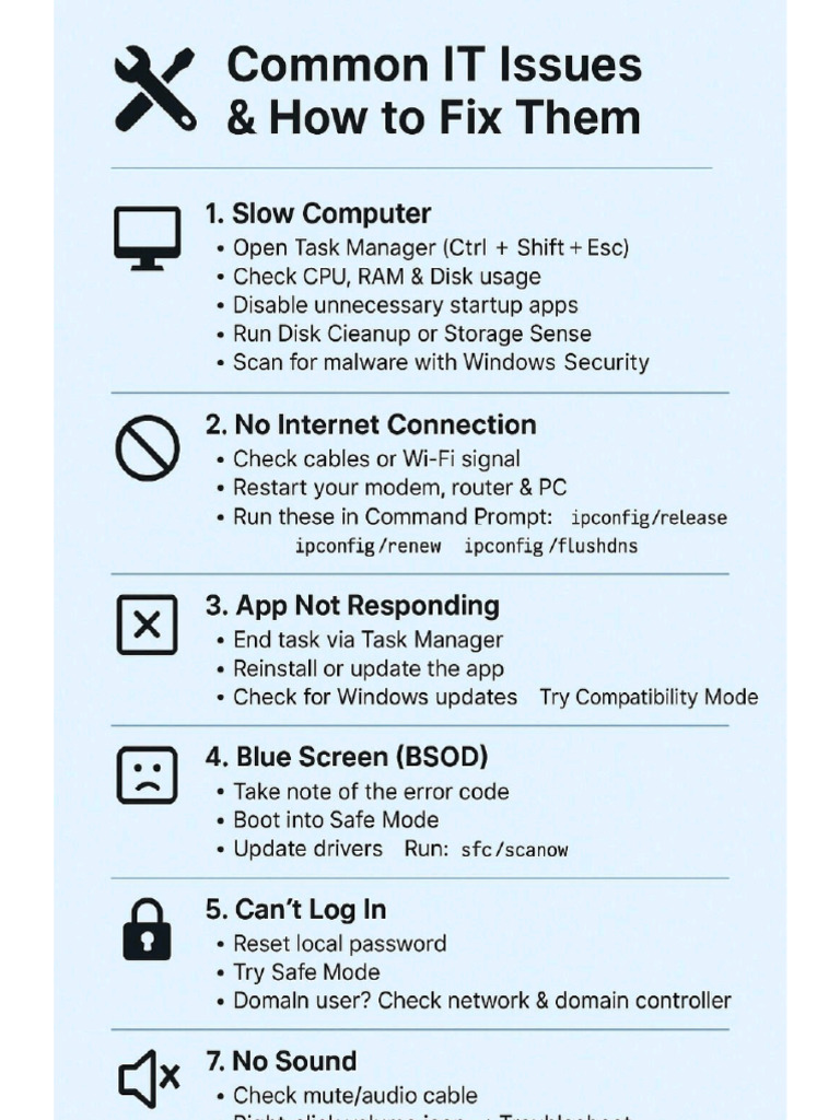 Common IT Issues | PDF