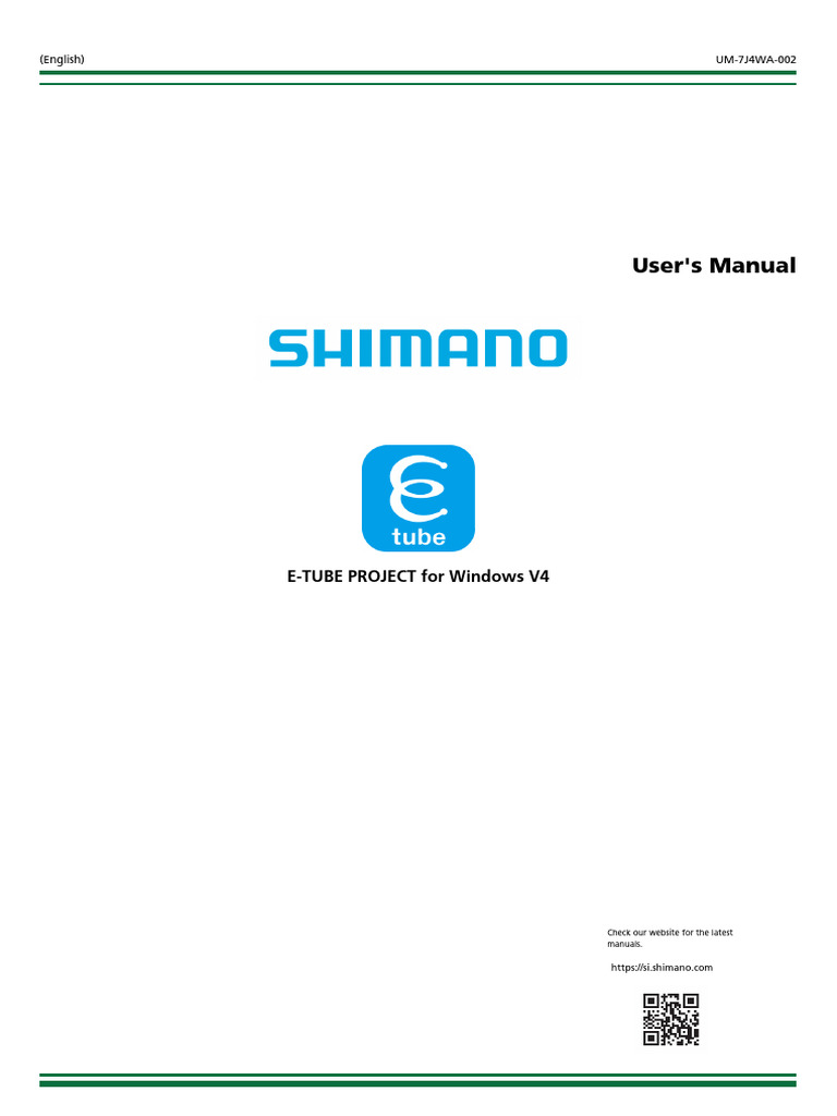 Shimano E-TUBE Project Manual V4 | PDF | Icon (Computing) | Computer File