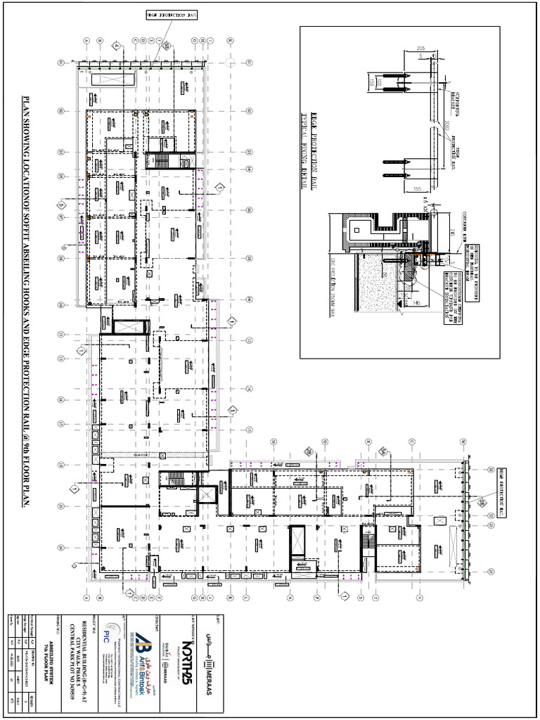 Co-Ordination Drawing - Edge Protection @9th Floor LVL | PDF