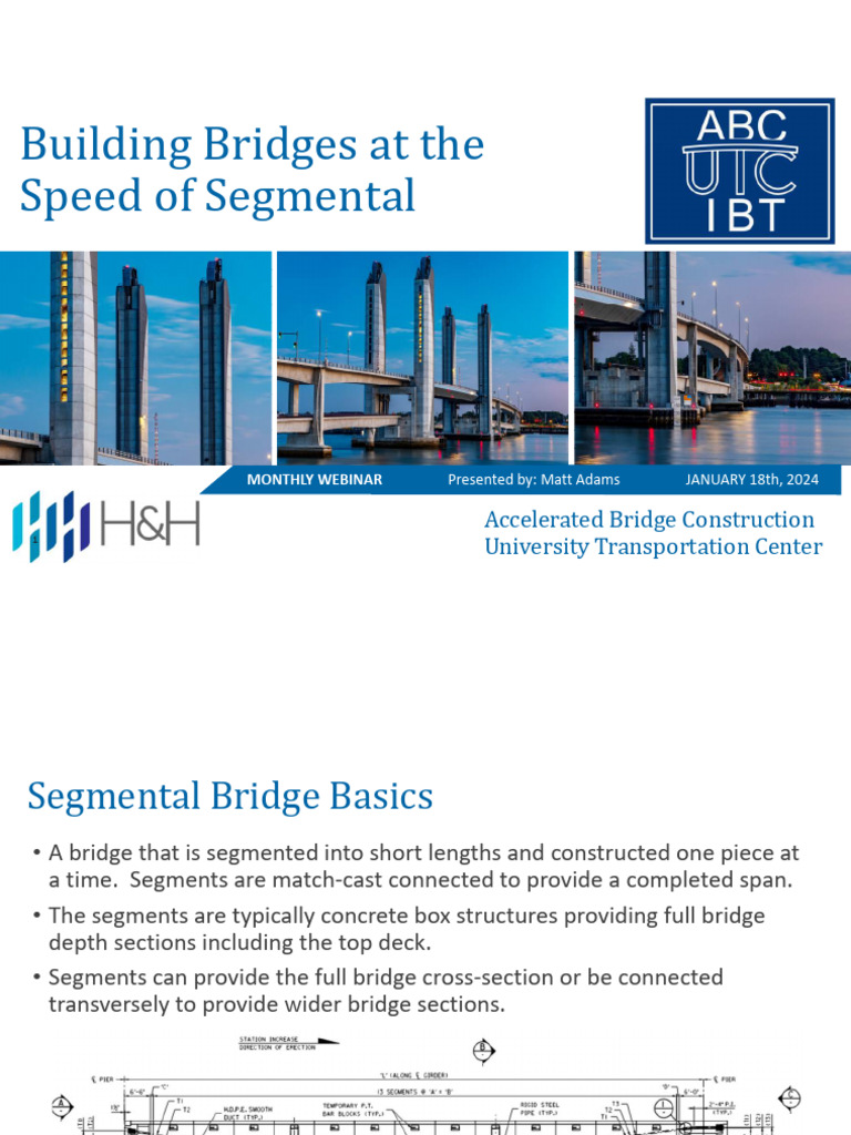 Segmental Bridge Construction Webinar | PDF | Crane (Machine) | Bridge