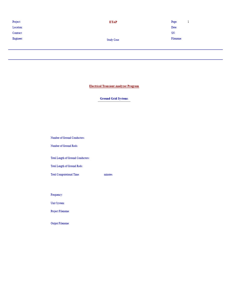 Ground Grid System Analysis Report | PDF | Electrical Resistivity And ...