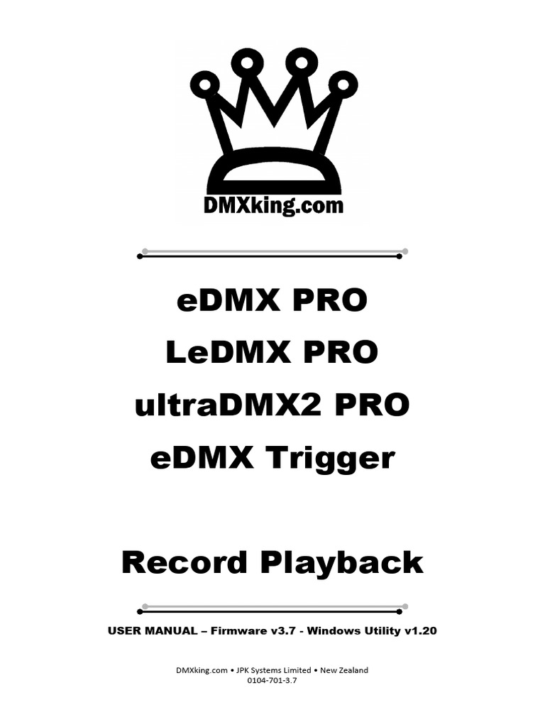 eDMX PRO User Manual v3.7 | PDF | Computing | Computer Engineering