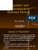 Acquisition and Valuation of Business Venture