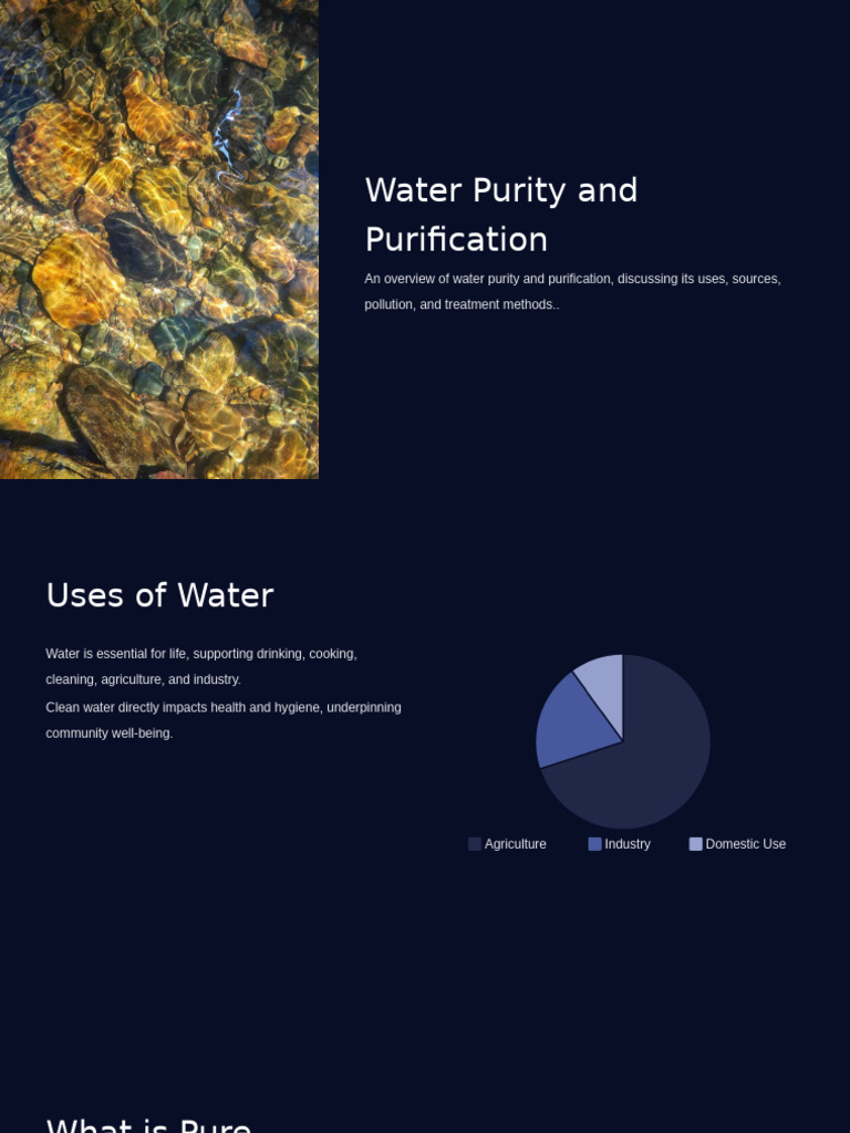 Understanding Water Purity and Treatment | PDF | Water | Water Purification