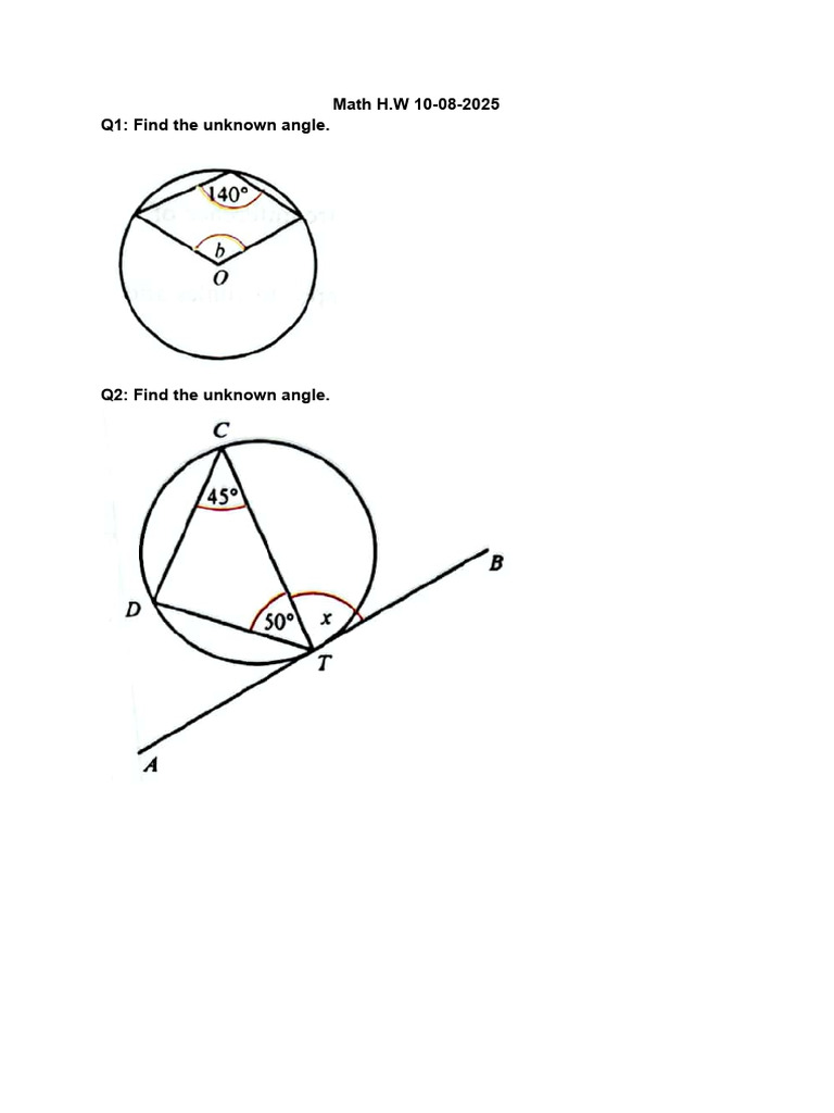 Math H.W | PDF