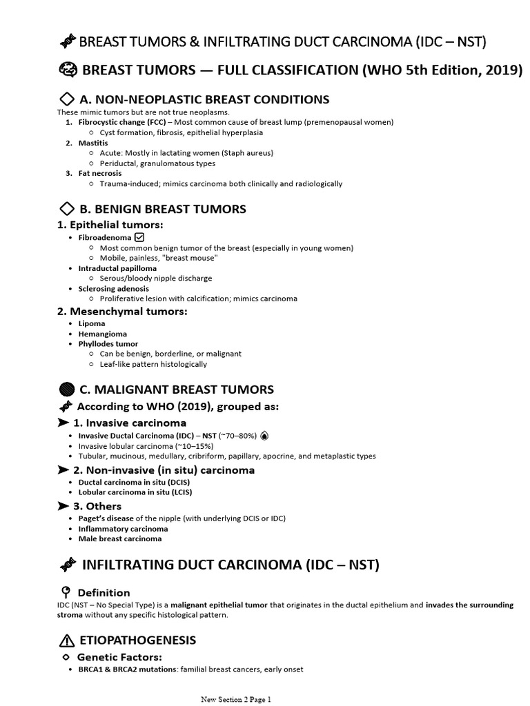 Infiltrating Ductal Carcinoma Overview | PDF | Neoplasms | Medical ...
