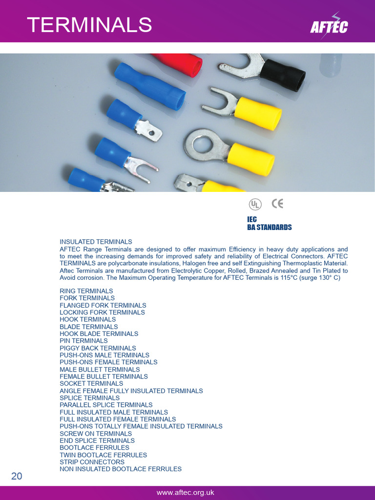 AFTEC Electrical Terminal Solutions | PDF | Electrical Connector | Wire