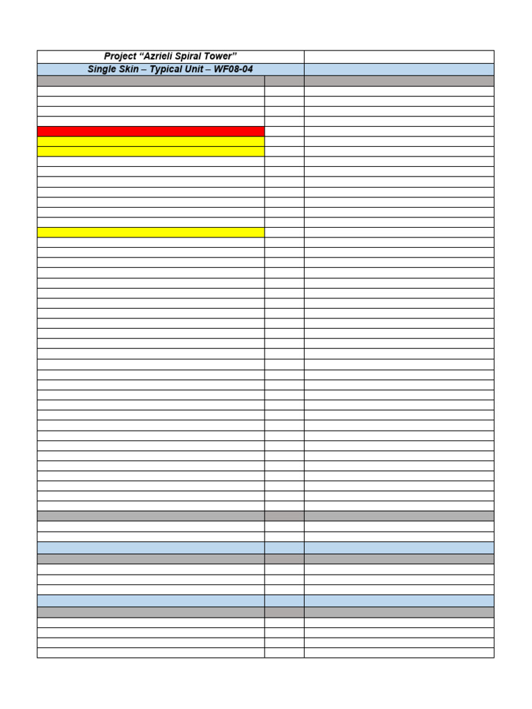 Azrieli Spiral Tower Component List | PDF | Building Materials ...