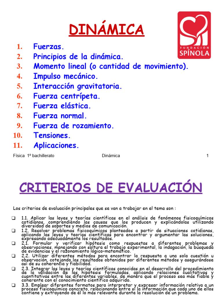 Dinámica: Fuerzas y Principios Básicos | PDF | Fuerza | Impulso