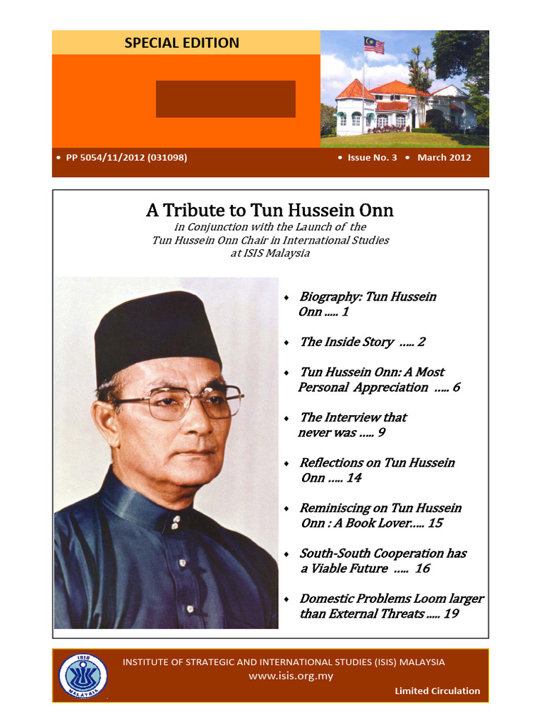 Tribute to Tun Hussein Onn's Legacy | PDF
