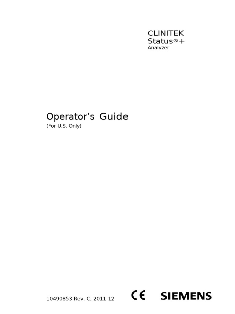 CLINITEK Status+ Analyzer Guide | PDF | Computer Keyboard | Computing