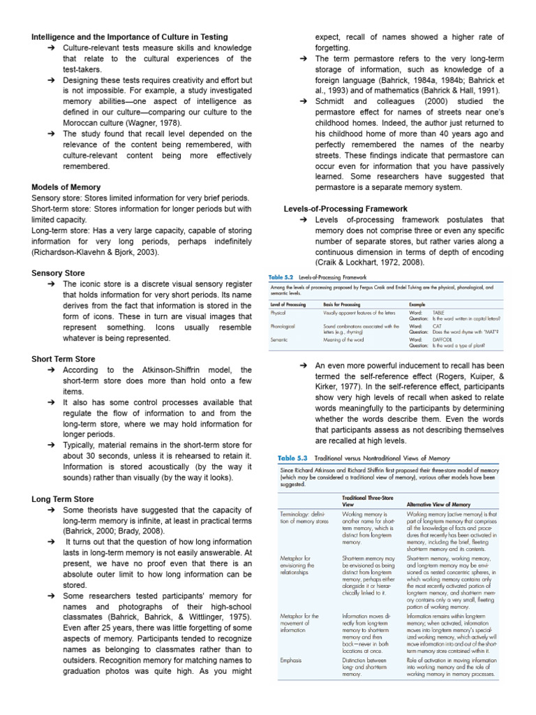Understanding Permastore Memory | PDF | Memory | Long Term Memory