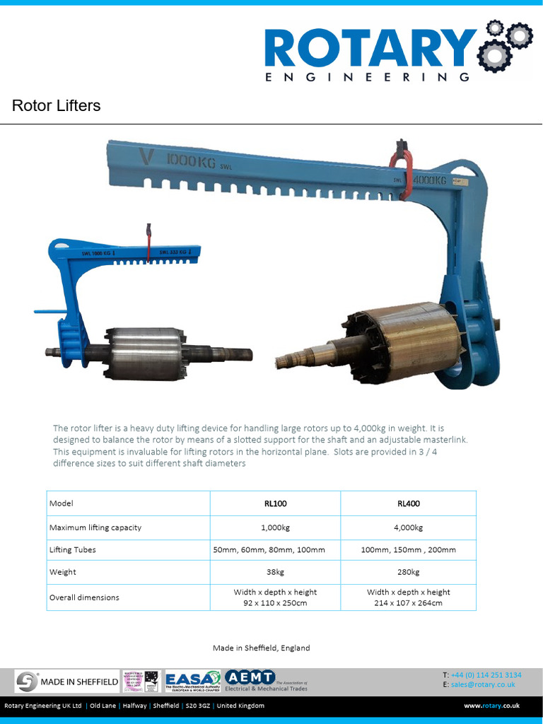 Rotor Lifters Pdf