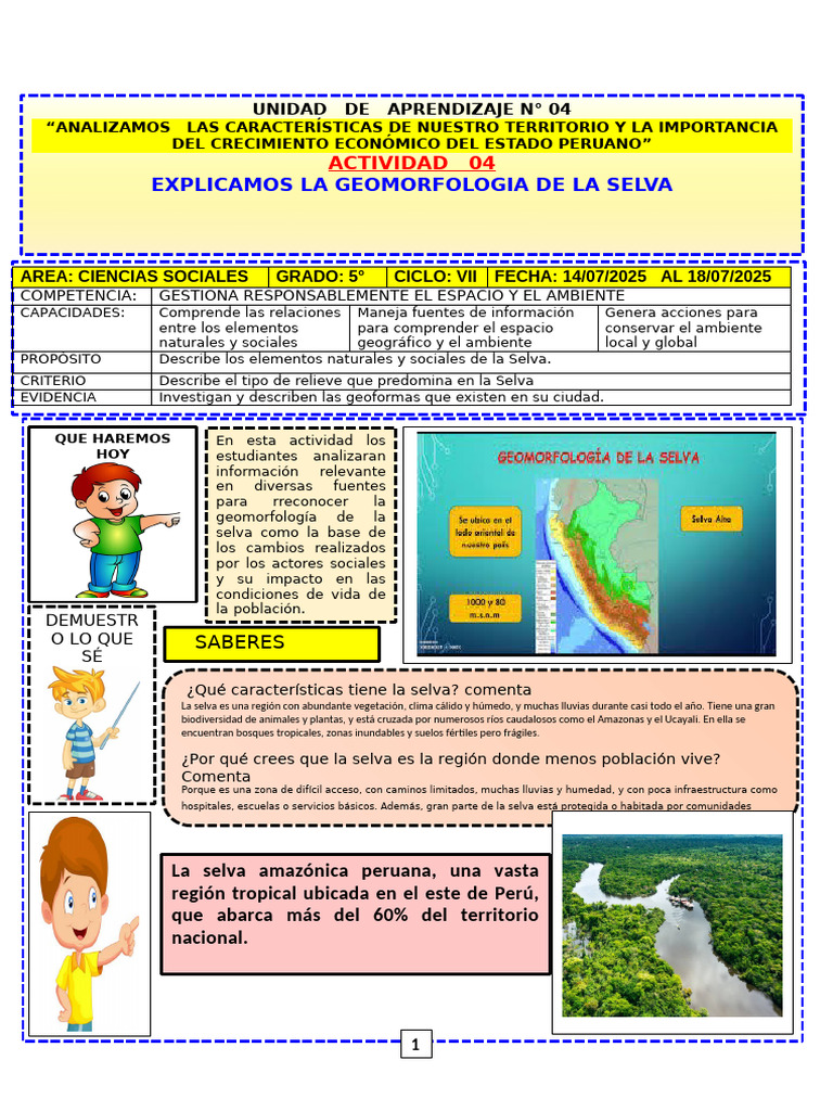 Geomorfología de la Selva Peruana | PDF | Selva | Perú