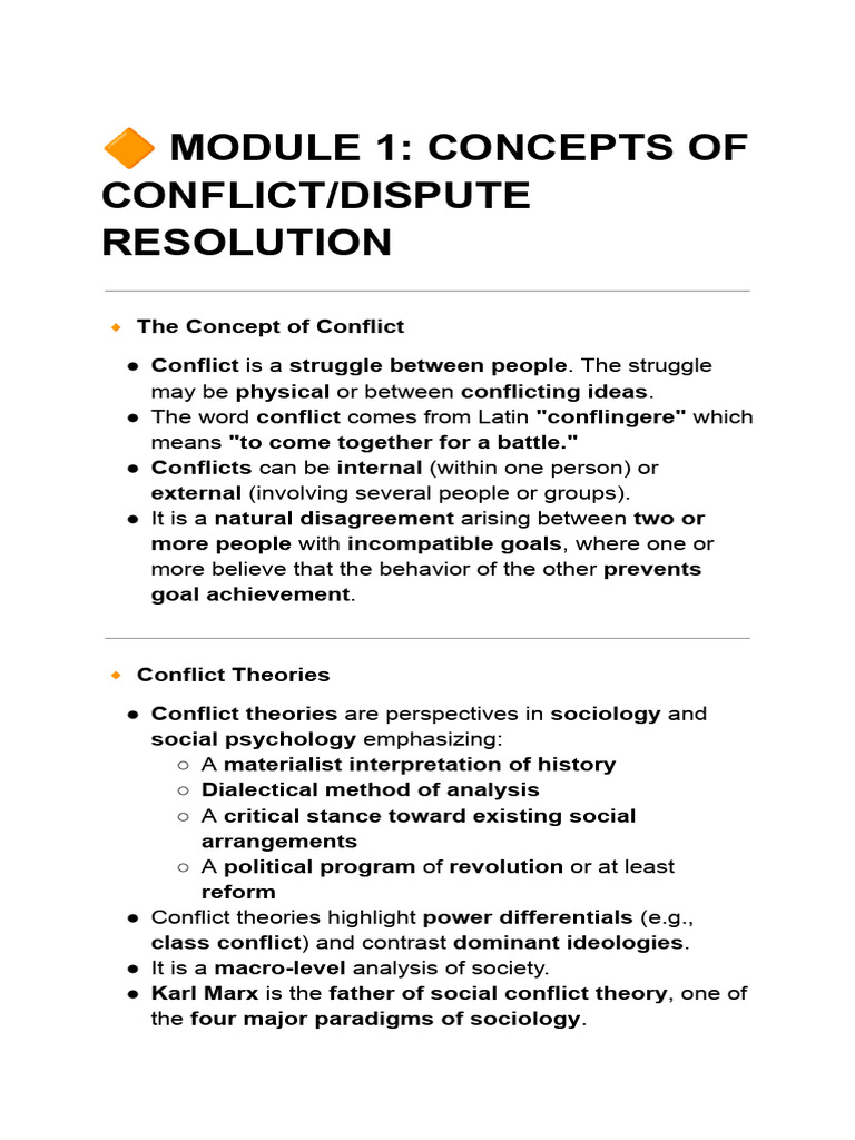 Conflict Resolution Concepts and Strategies | PDF | Arbitration | Mediation