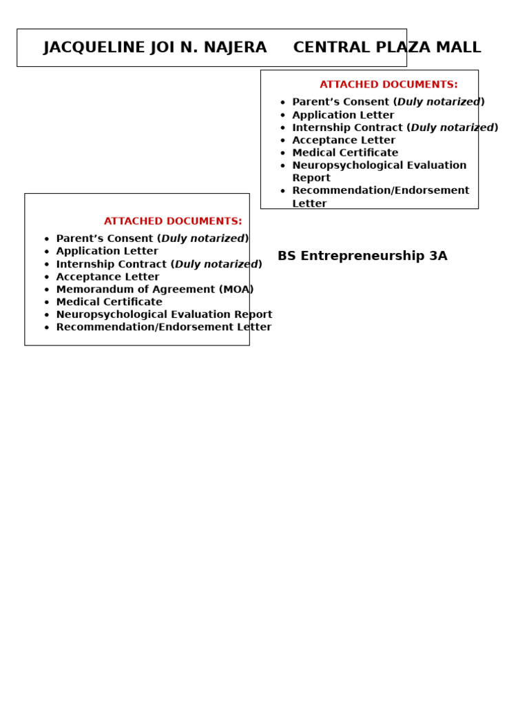Labels For Internship Req. Brown Enve. | PDF