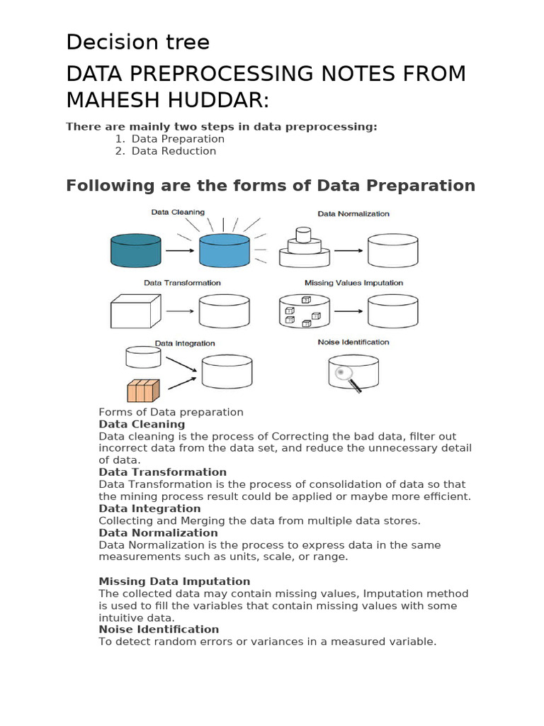 Data Preprocessing Notes From Mahesh Huddar | PDF | Statistical ...