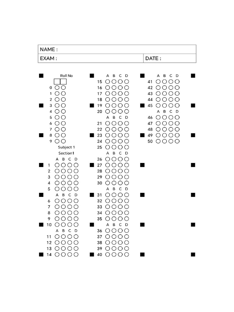 Final Answer Sheet | PDF