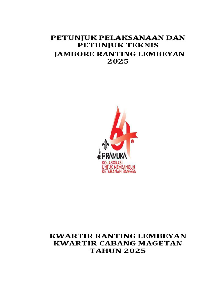 Petunjuk Jambore Ranting 2025 | PDF