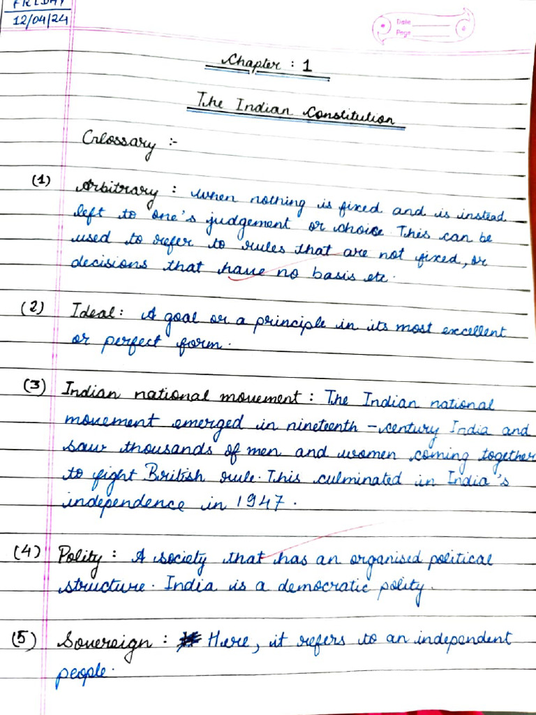 Indian Constitution Overview Notes | PDF