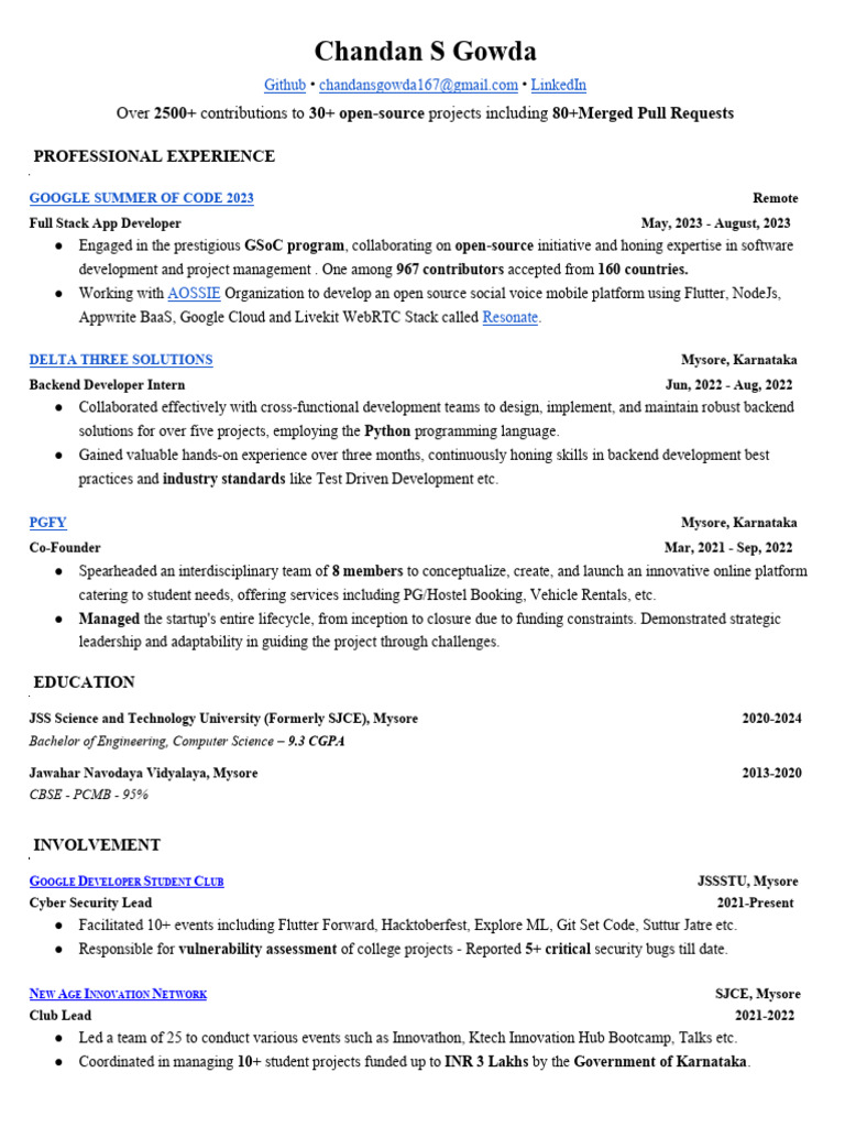 Chandan Resume 2023 OLD | PDF | Mobile App | Computing