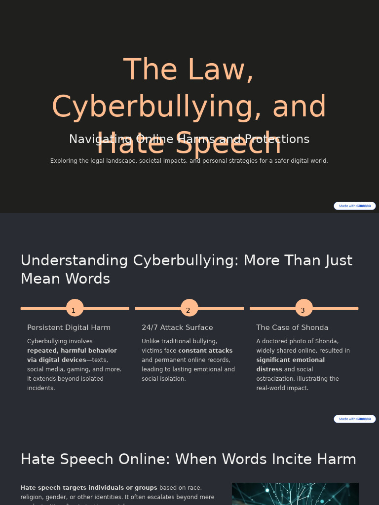 Cyberbullying and Hate Speech Laws | PDF | Cyberbullying | Hate Speech